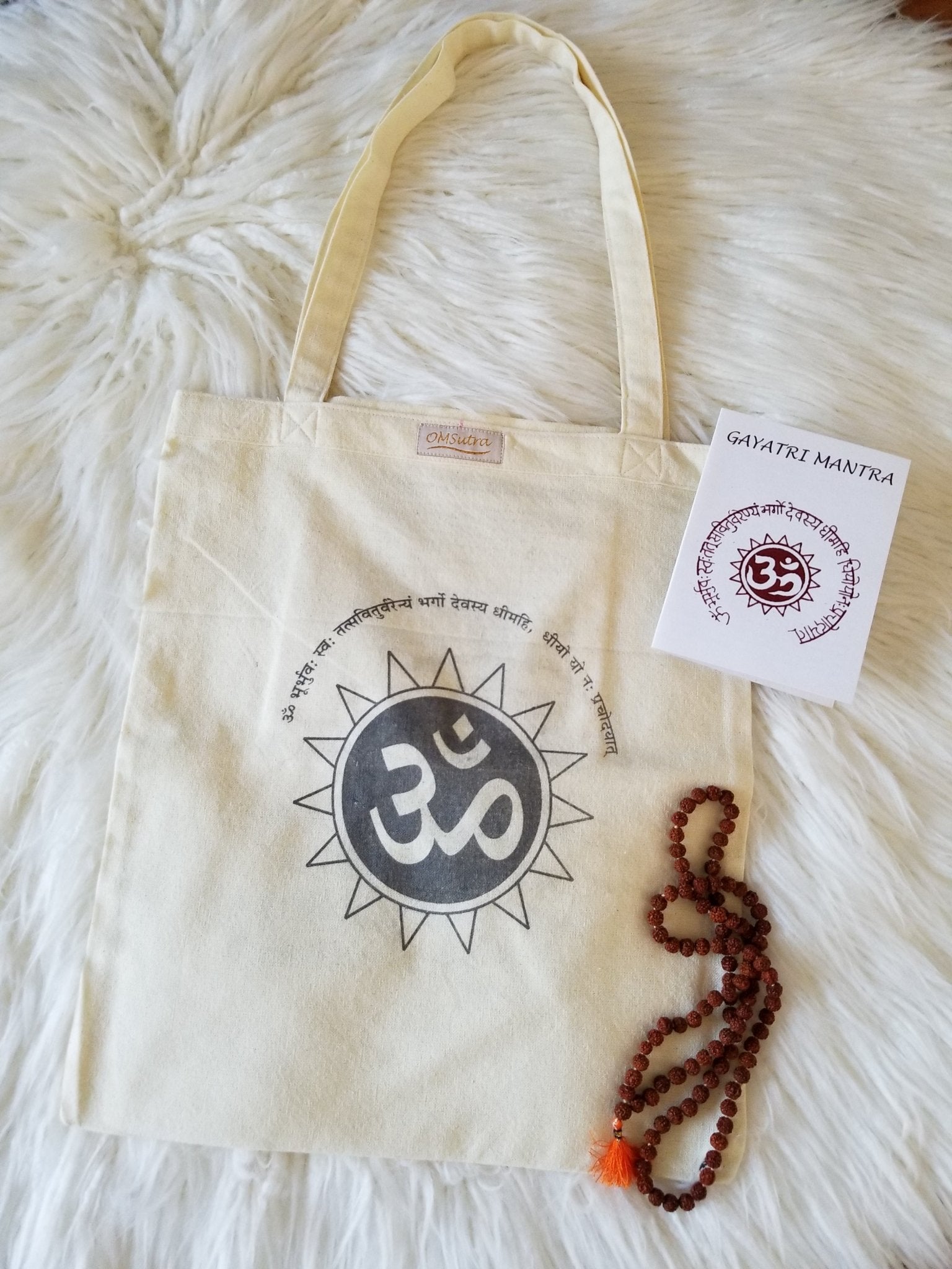 Gayatri Mantra Tote Bag - Eco4life Clothing and Accessories