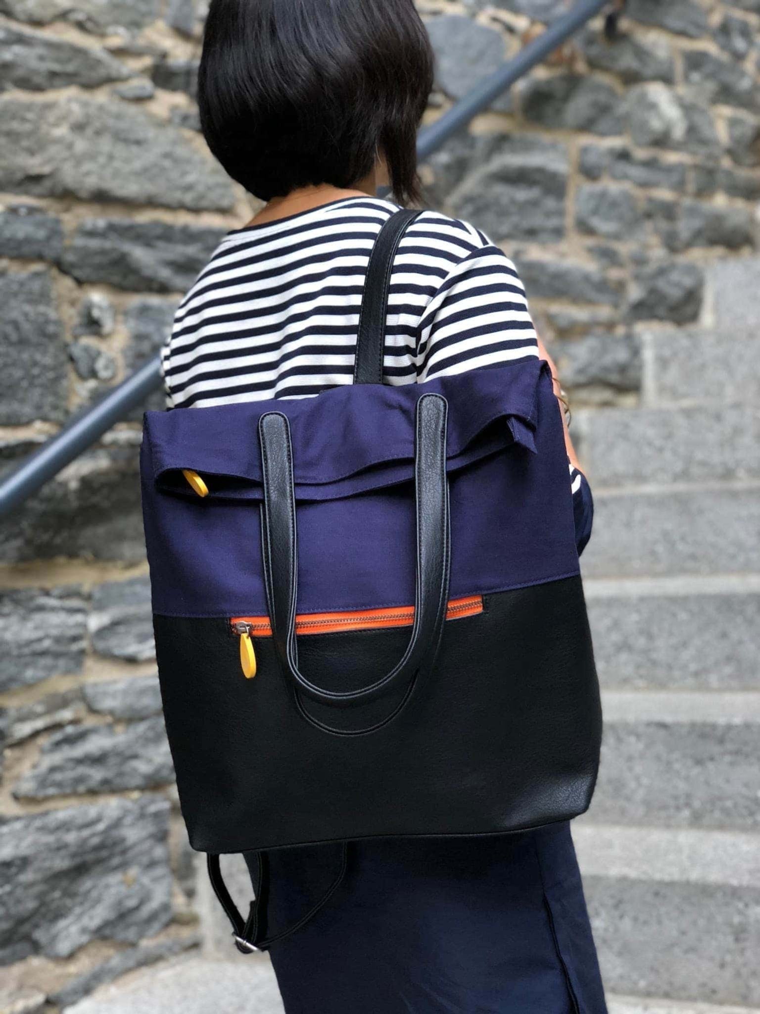 Greenpoint Convertible Backpack Tote with Trolley Sleeve - Eco4life Clothing and Accessories