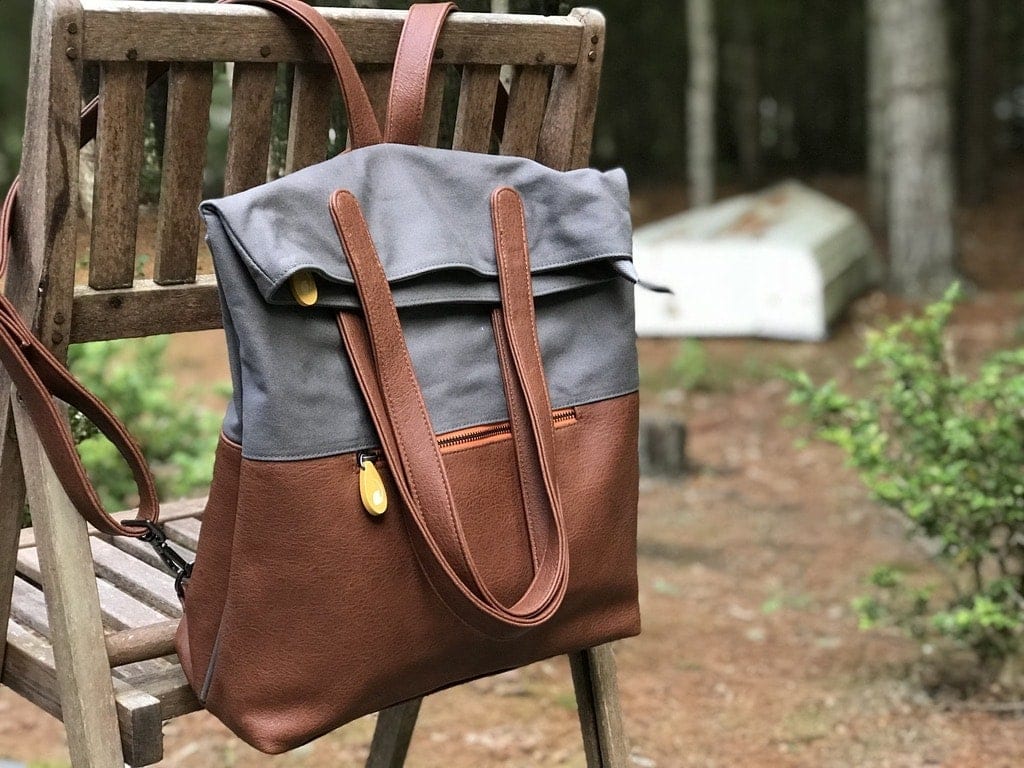 Greenpoint Convertible Backpack Tote with Trolley Sleeve - Eco4life Clothing and Accessories
