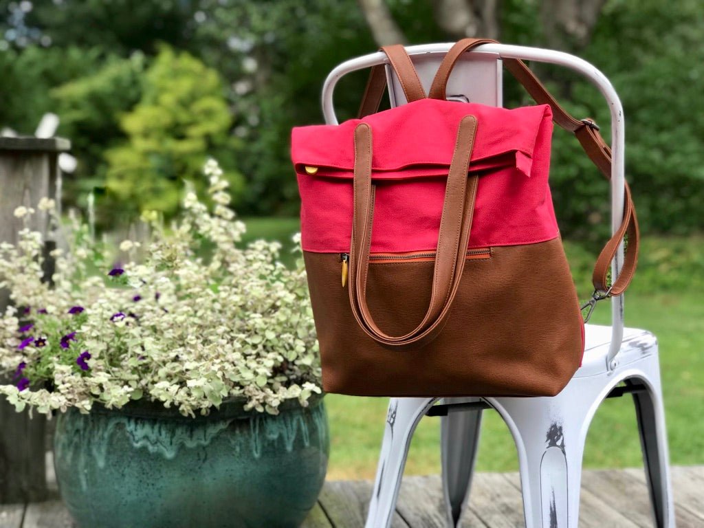Greenpoint Convertible Backpack Tote with Trolley Sleeve - Eco4life Clothing and Accessories