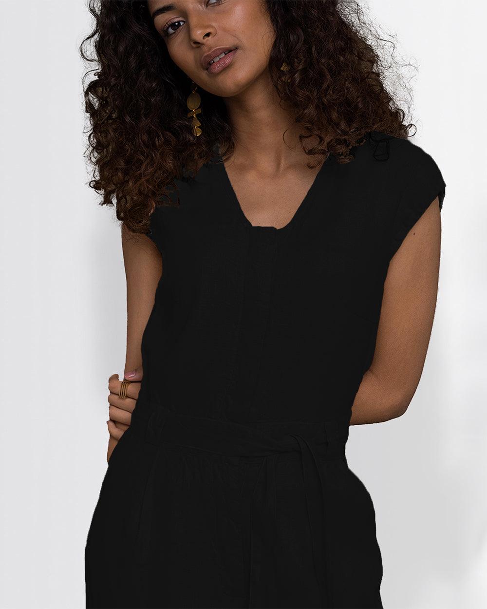 Hemp Noir Jumpsuit - Eco4life Clothing and Accessories