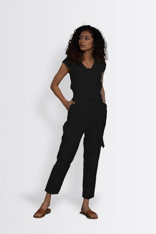 Hemp Noir Jumpsuit - Eco4life Clothing and Accessories