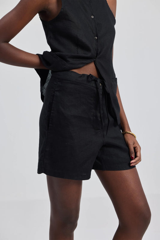 Hemp Shorts in Black - Eco4life Clothing and Accessories