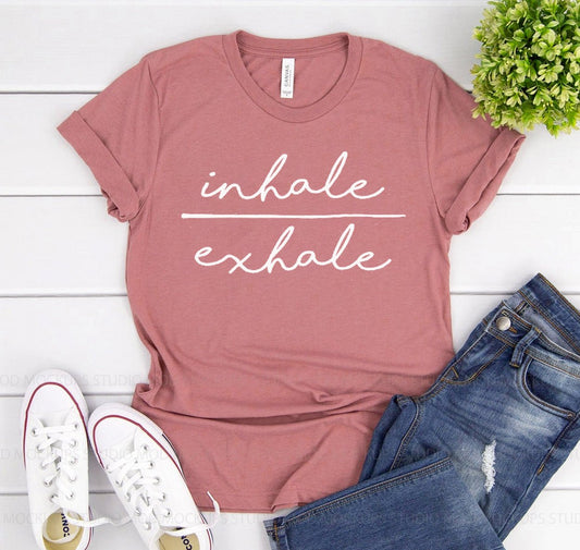 Inhale Exhale T-shirt - Eco4life Clothing and Accessories