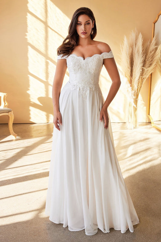 Lacelet Off The Shoulder Bridal Gown - Eco4life Clothing and Accessories