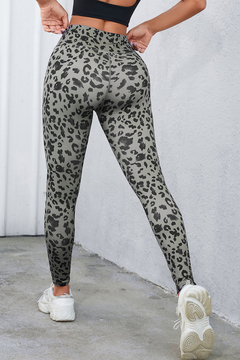 Leopard Print Wide Waistband Leggings - Eco4life Clothing and Accessories