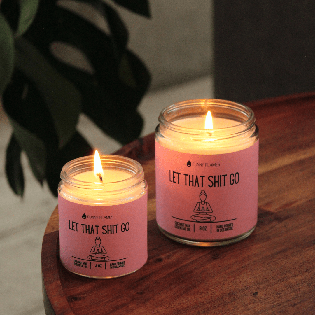 Let That Shit Go (pink) - Funny Candle - Eco4life Clothing and Accessories