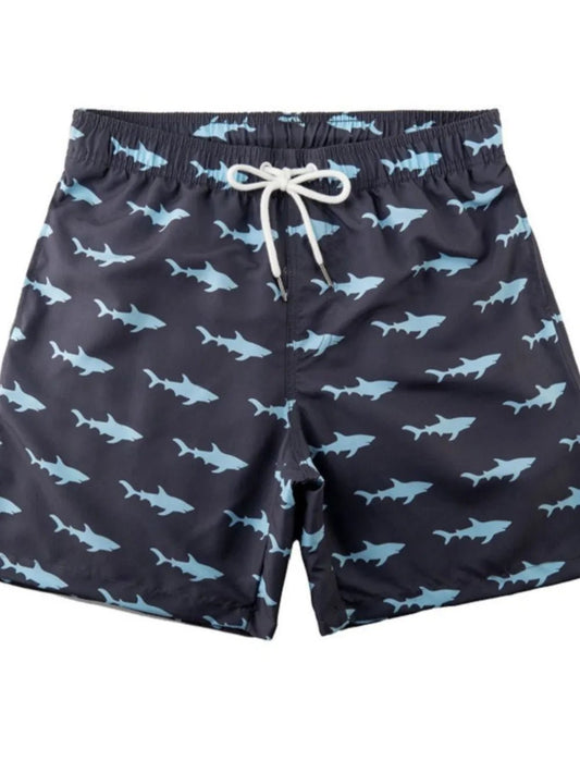 Men's Drawstring Printed Swim Shorts - Eco4life Clothing and Accessories