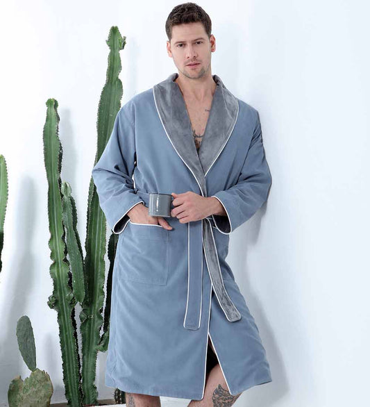 Men's Luxury Microfiber Spa Robe - Eco4life Clothing and Accessories