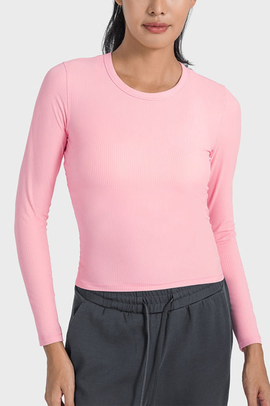 Millennia Round Neck Long Sleeve Sports Top - Eco4life Clothing and Accessories