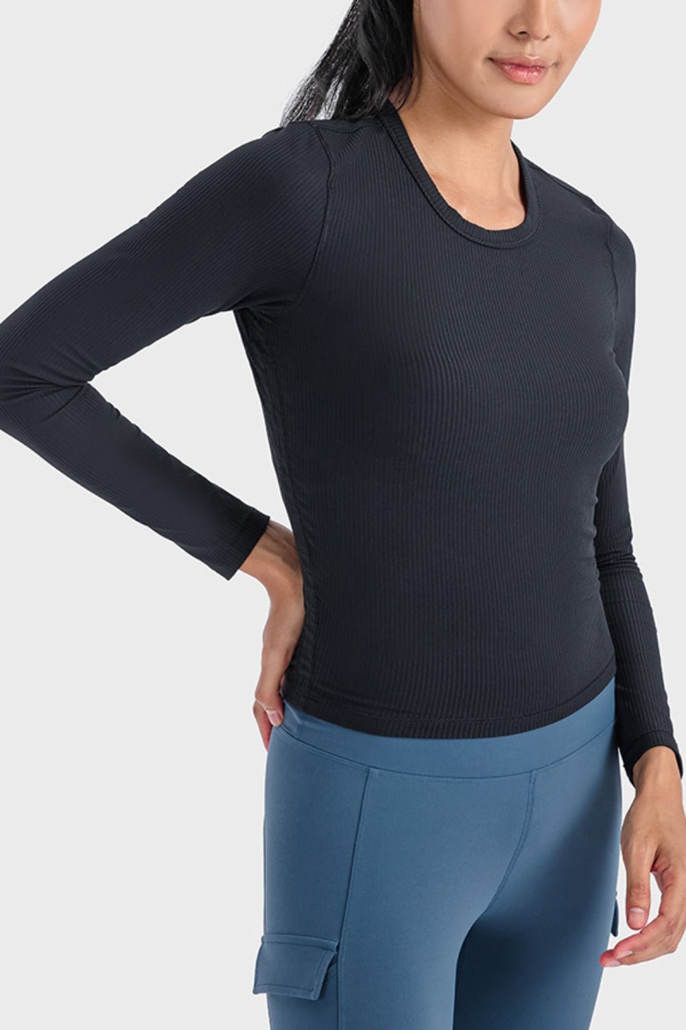 Millennia Round Neck Long Sleeve Sports Top - Eco4life Clothing and Accessories