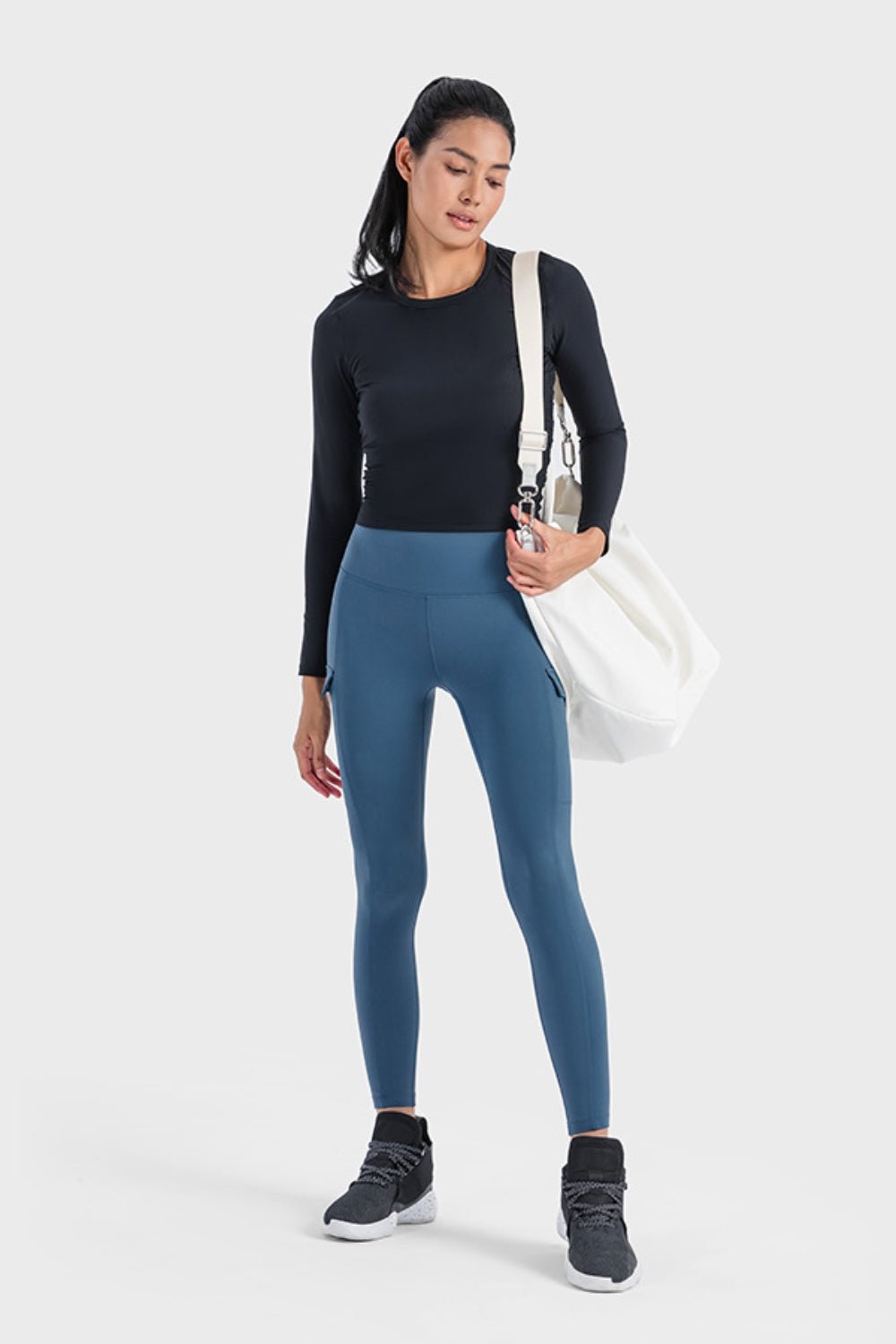 Millennia Round Neck Long Sleeve Sports Top - Eco4life Clothing and Accessories