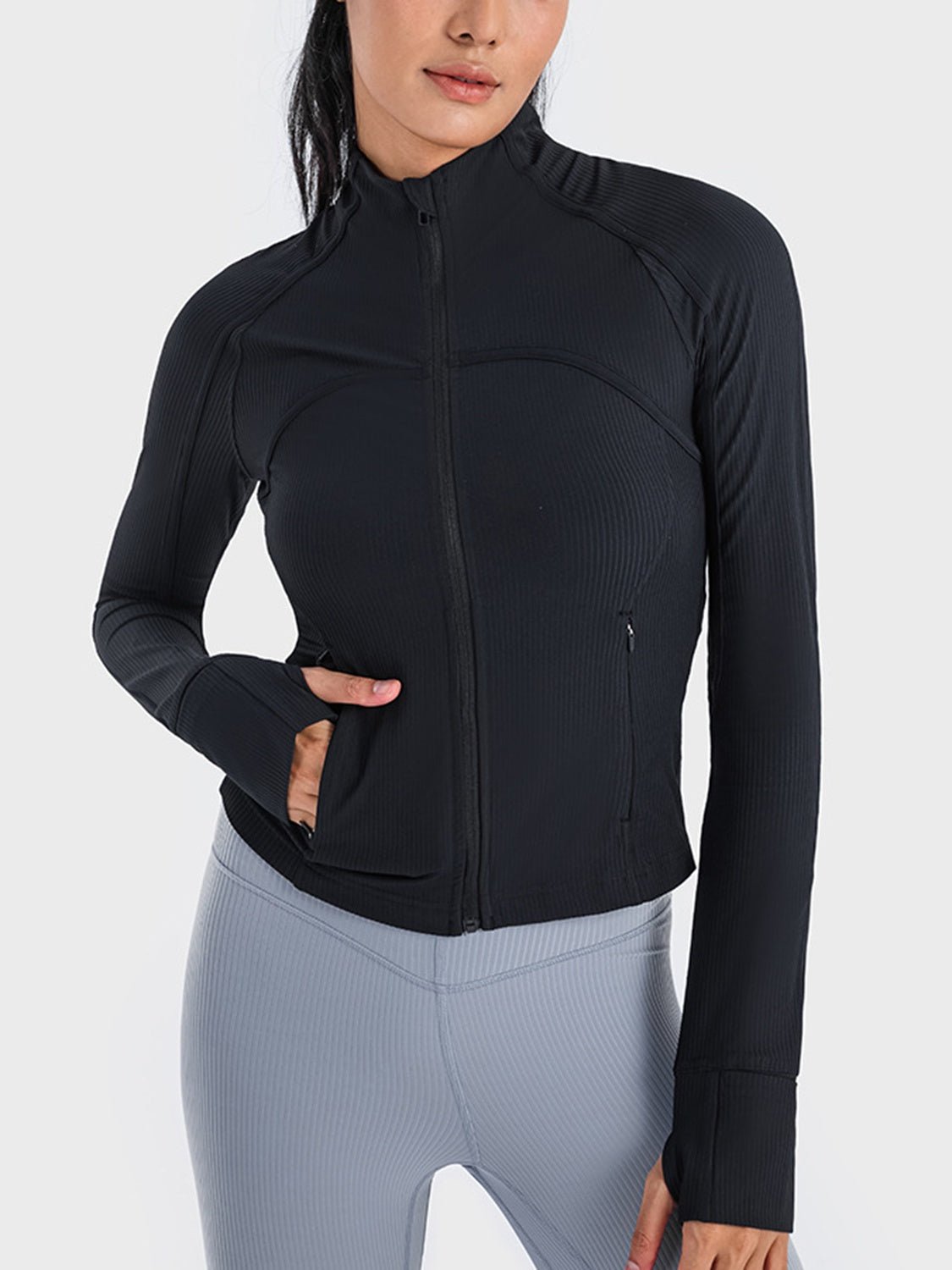 Millennia Zip - Up Long Sleeve Sports Jacket - Eco4life Clothing and Accessories