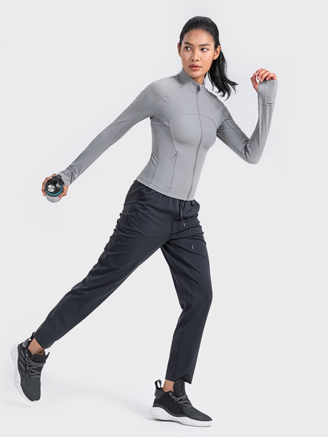 Millennia Zip - Up Long Sleeve Sports Jacket - Eco4life Clothing and Accessories