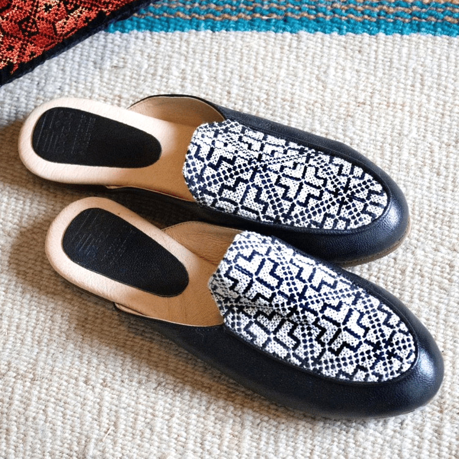 Nadia Mule - Black and White - Eco4life Clothing and Accessories