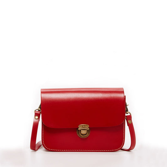 Nanah Red Leather Crossbody Bag - Eco4life Clothing and Accessories