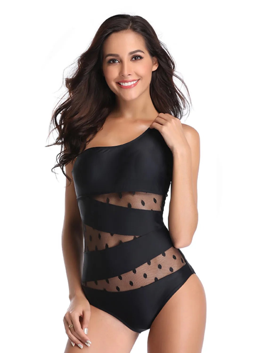 One Shoulder Polka Dot One - Piece Swimwear - Eco4life Clothing and Accessories