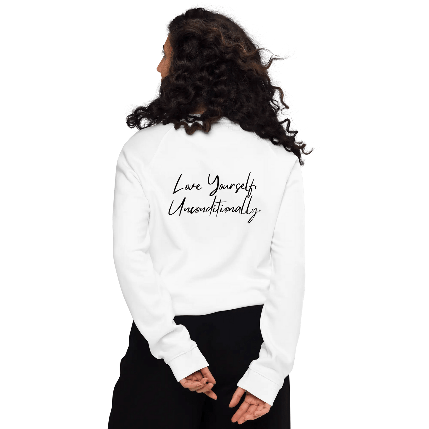 Organic Sweatshirt SELF LOVE Unisex organic raglan sweatshirt - Eco4life Clothing and Accessories