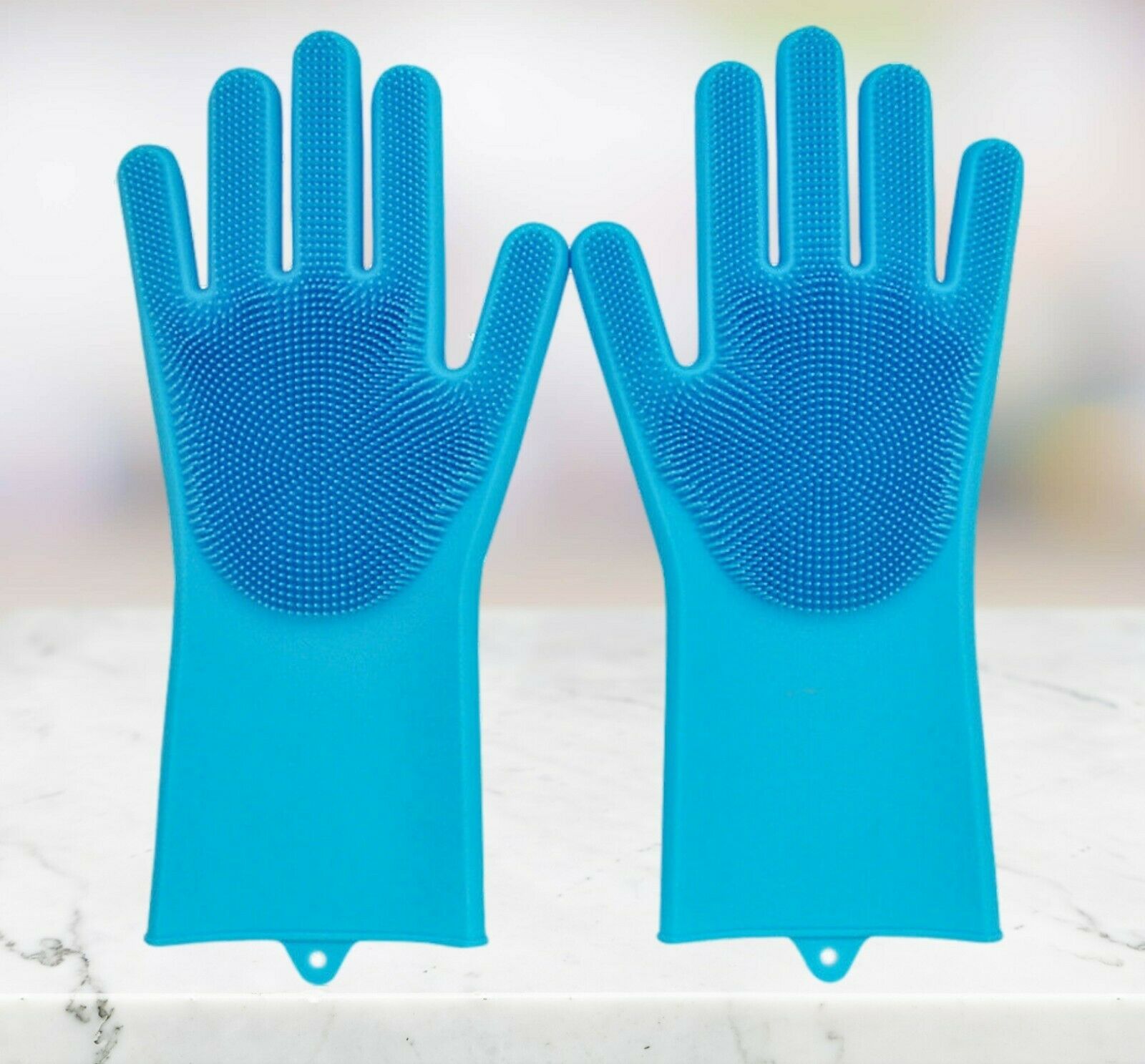 Pet Grooming Silicone Rubber Scrubber Cleaning Blue Color 2 in 1 - Eco4life Clothing and Accessories