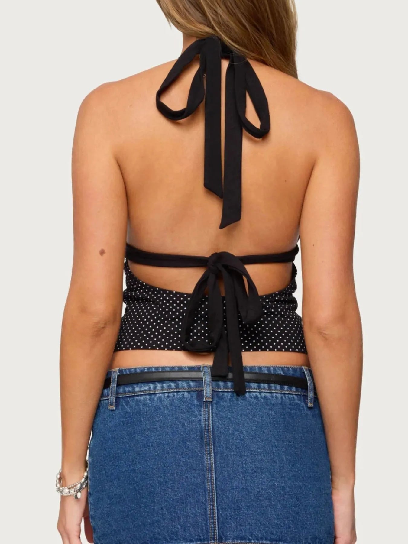 Polka Dot Halter Neck Cami - Eco4life Clothing and Accessories