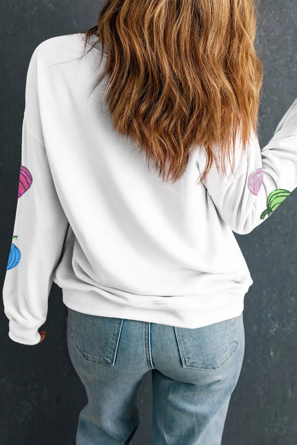 Pumpkin Round Neck Long Sleeve Sweatshirt - Eco4life Clothing and Accessories