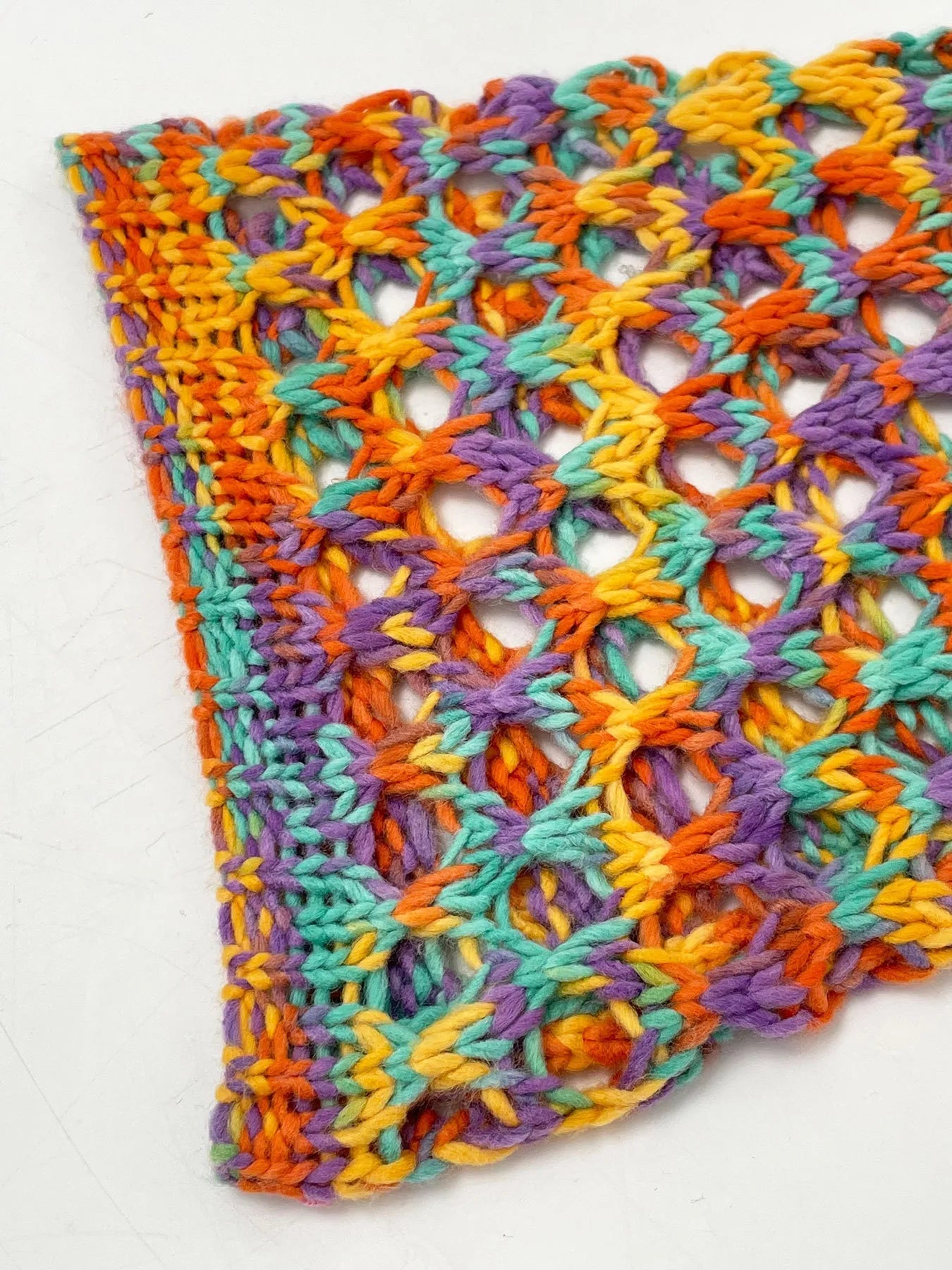 Rainbow Crochet Hollow Out Cropped Sweater - Eco4life Clothing and Accessories