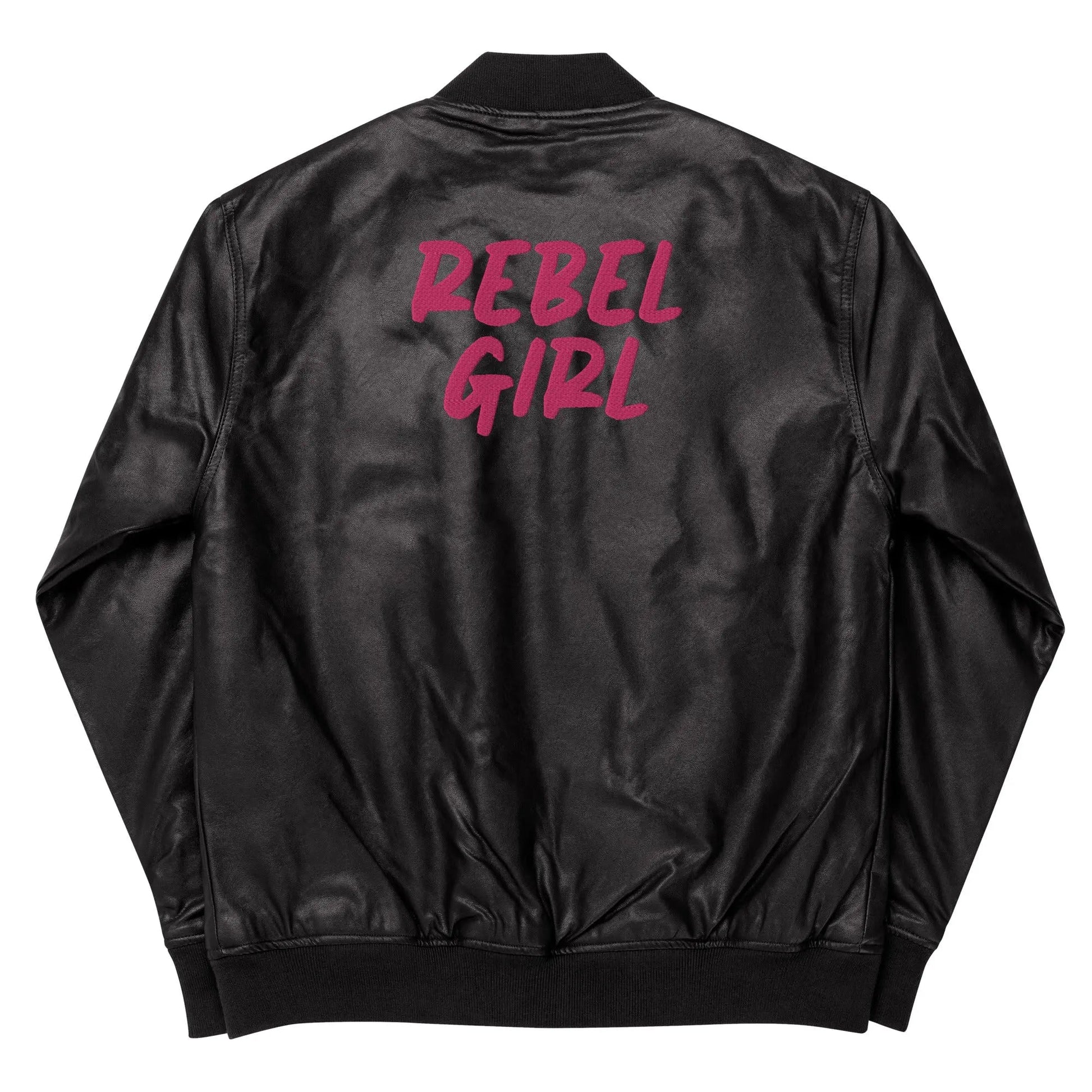 REBEL GIRL Leather Bomber Jacket - Eco4life Clothing and Accessories