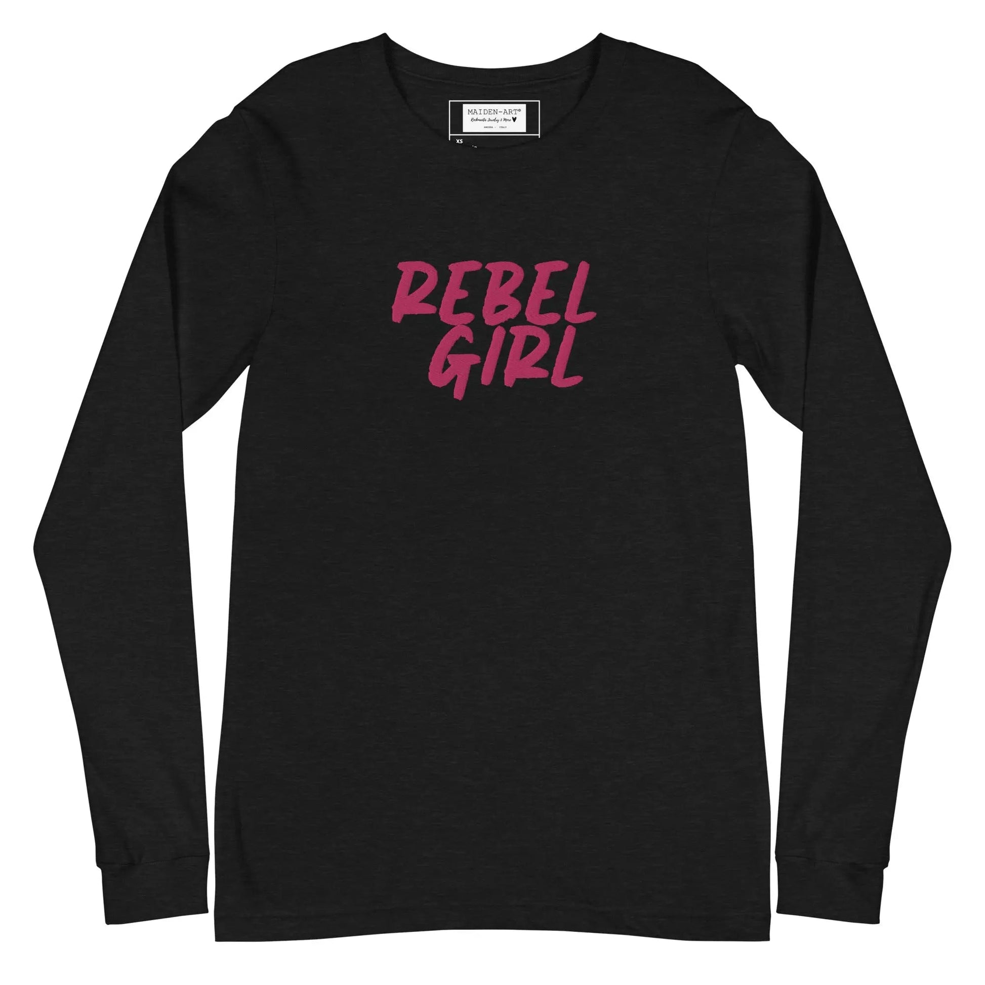Rebel Girl Unisex Long Sleeve Tee with EMBROIDERY - Eco4life Clothing and Accessories