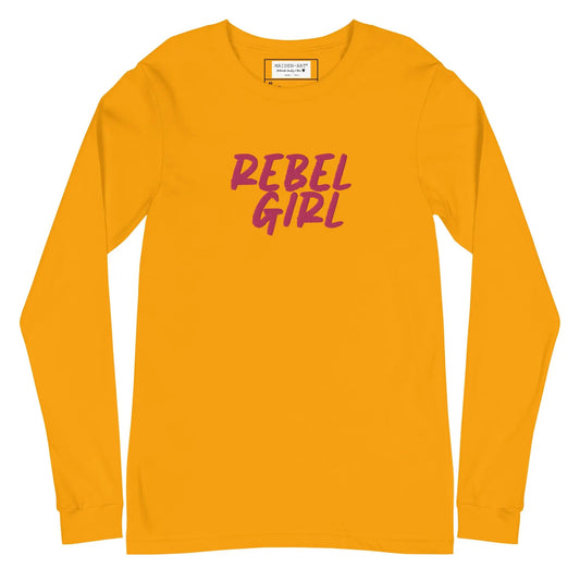 Rebel Girl Unisex Long Sleeve Tee with EMBROIDERY - Eco4life Clothing and Accessories