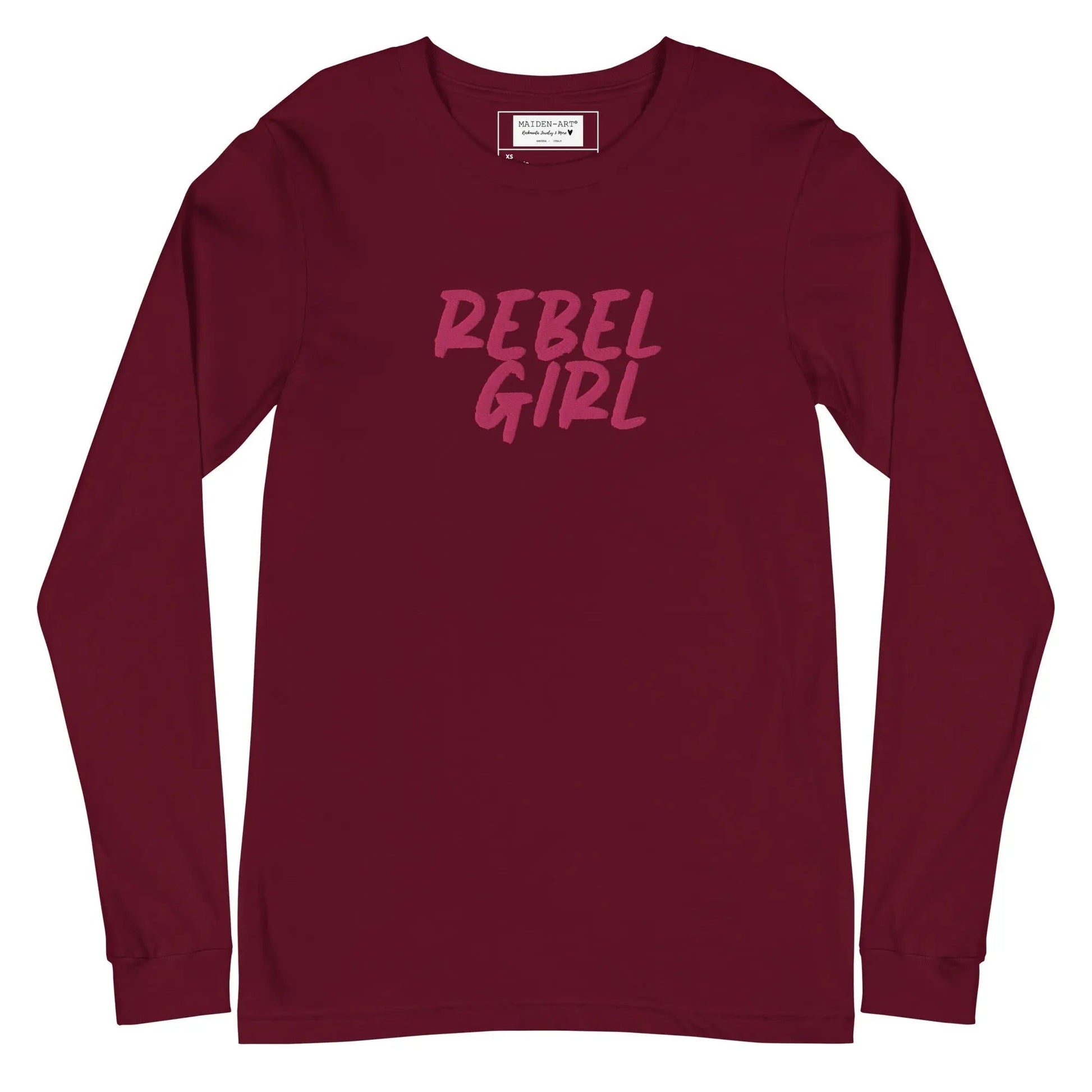 Rebel Girl Unisex Long Sleeve Tee with EMBROIDERY - Eco4life Clothing and Accessories