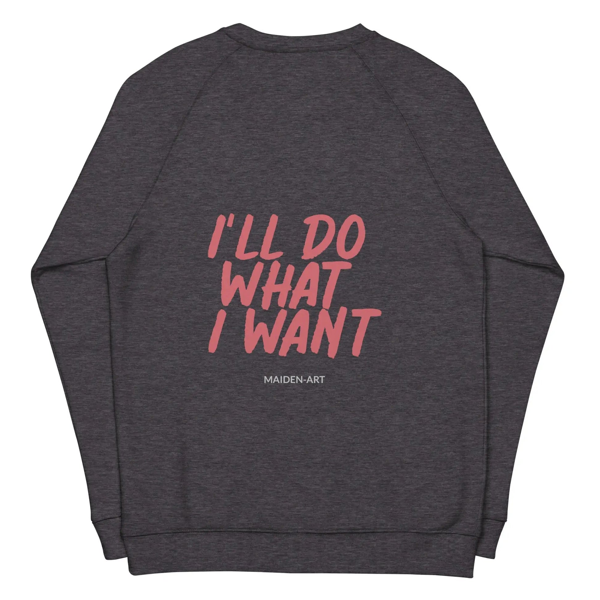 Rebel Girl Unisex organic raglan sweatshirt Organic Clothing with EMBROIDERY - Eco4life Clothing and Accessories