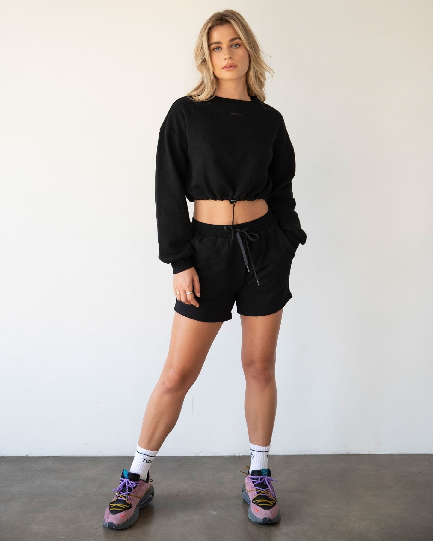 Rebody Puff Sleeve Crop Sweatshirt - Eco4life Clothing and Accessories