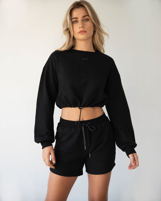 Rebody Puff Sleeve Crop Sweatshirt - Eco4life Clothing and Accessories