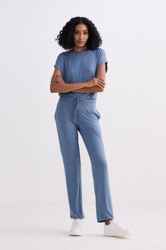 Relaxed Tee Set in Blue - Eco4life Clothing and Accessories