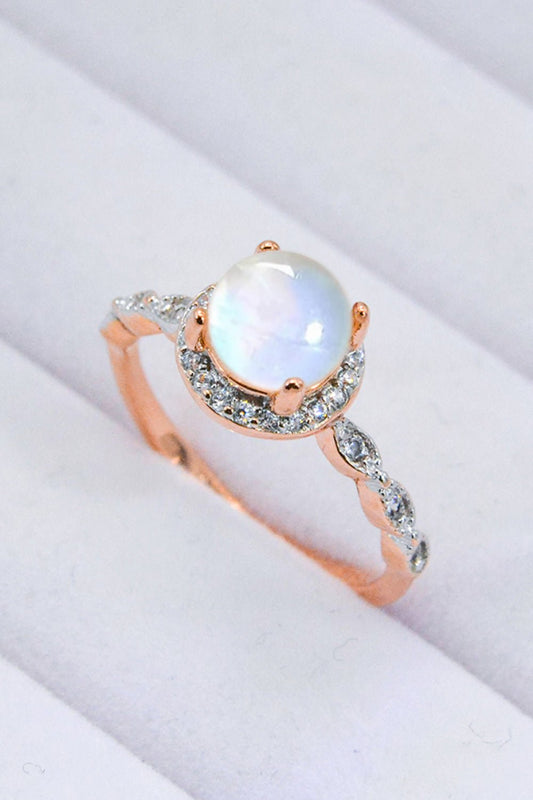 Round Moonstone Ring - Eco4life Clothing and Accessories