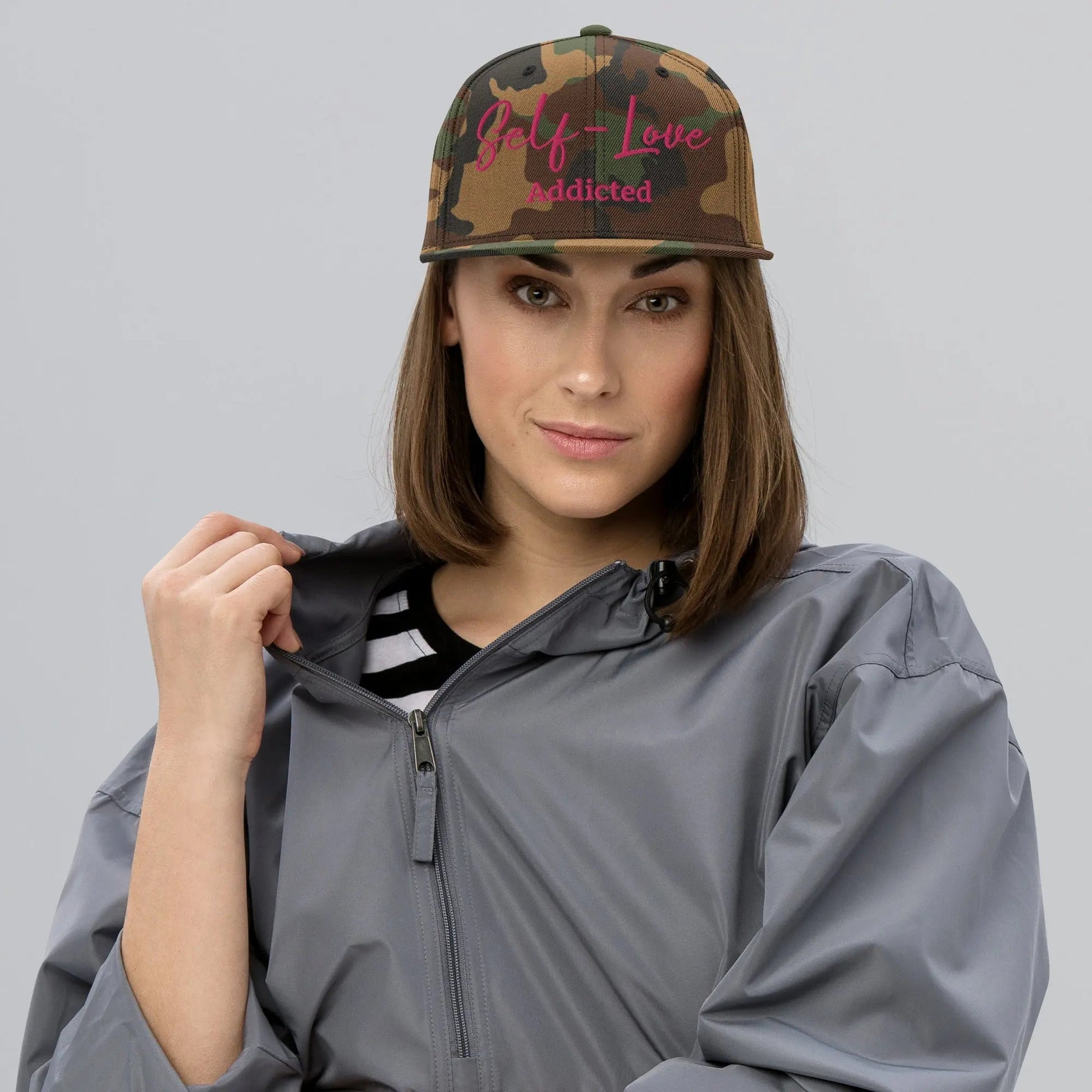 Self Love Addicted Snapback Hat with Embroidery - Eco4life Clothing and Accessories
