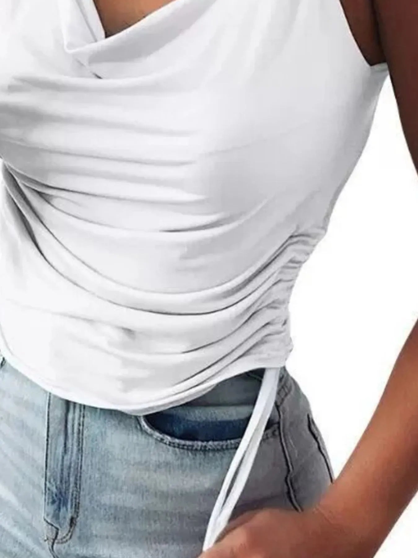Side Drawstring Ruched Cami - Eco4life Clothing and Accessories