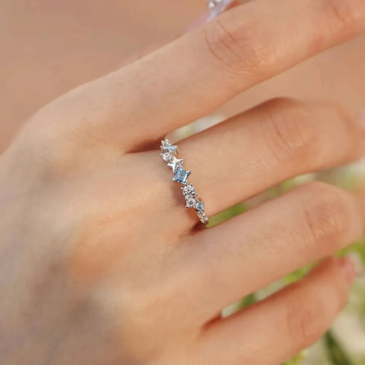 Star Inlaid Zircon Ring - Eco4life Clothing and Accessories