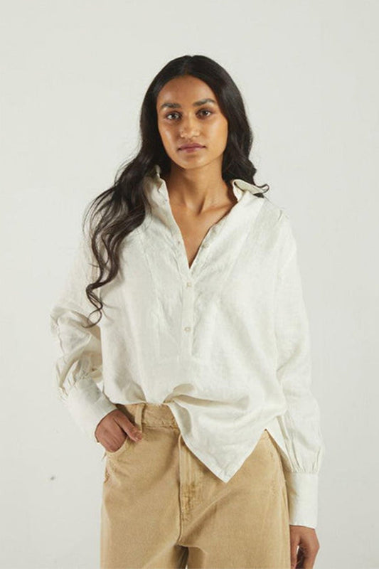 Summer Shirt in Off - white - Eco4life Clothing and Accessories