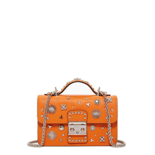 SUSU Studded Small Leather Crossbody Bag Orange Purse Cute Handbag Women's Handbag - Eco4life Clothing and Accessories