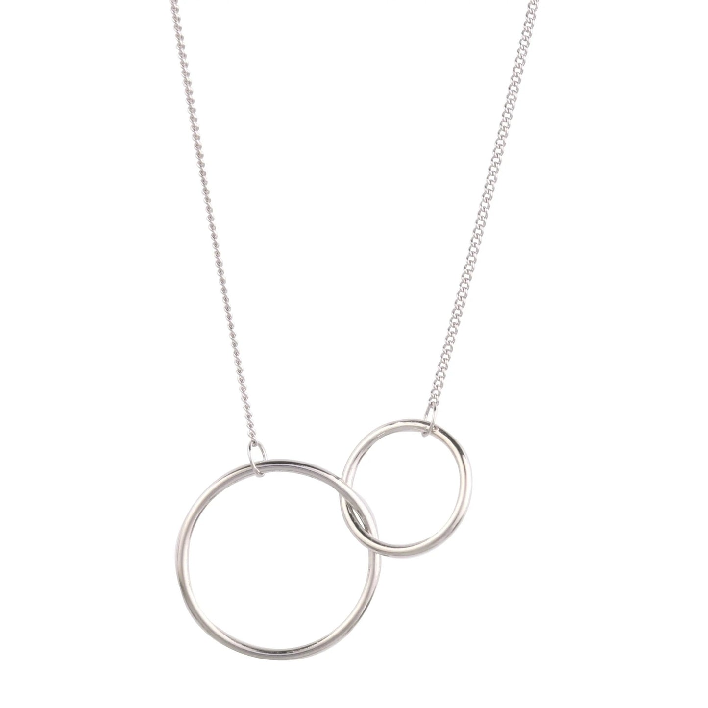 Two Circle Interlocking Pendant Necklace - Eco4life Clothing and Accessories