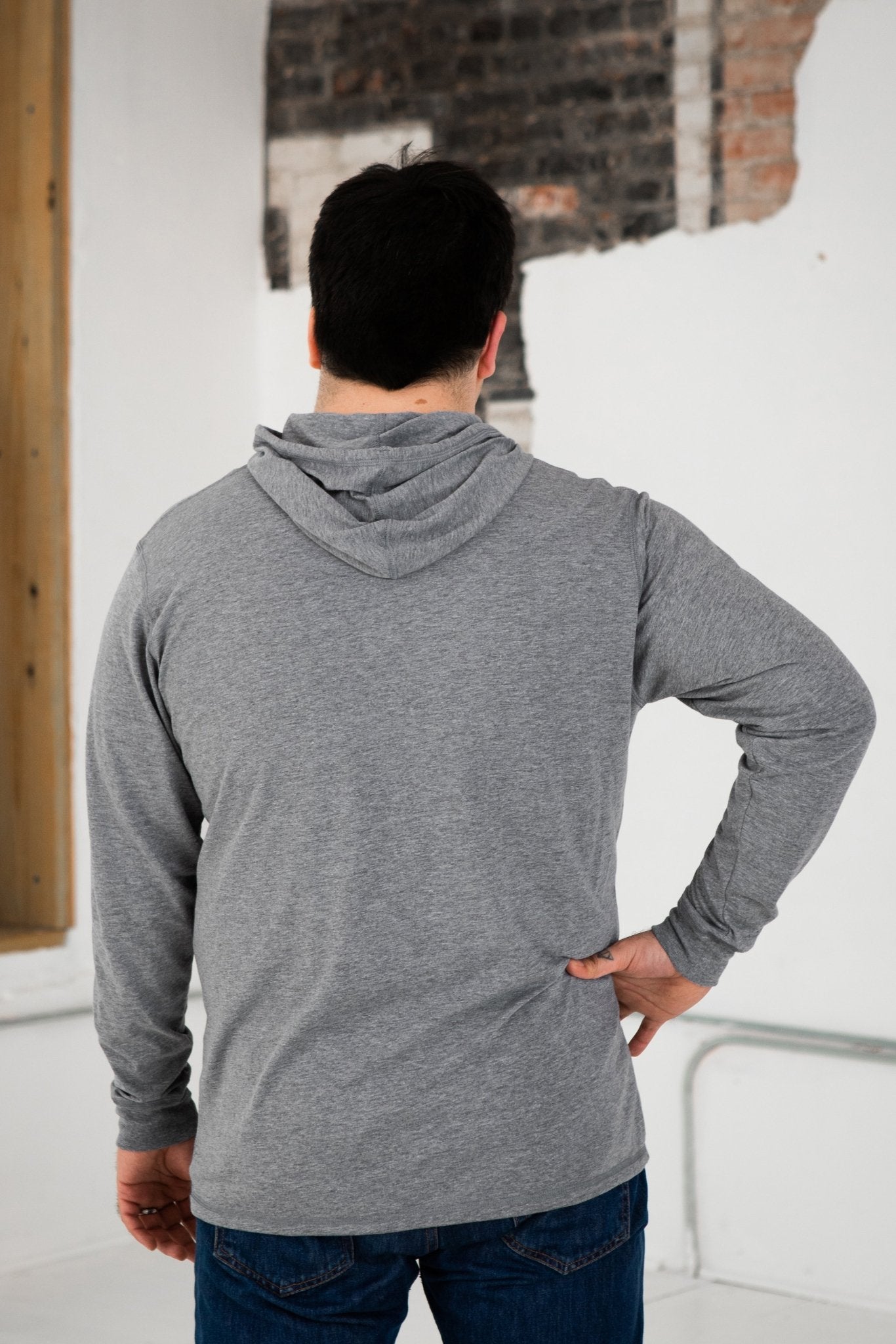 Unisex Eco - Triblend Long Sleeve Hooded Tee - Eco4life Clothing and Accessories