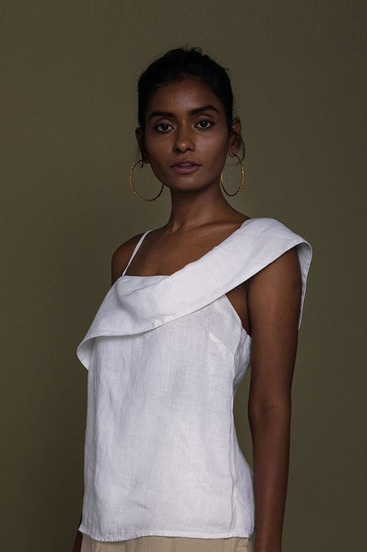 Wandering Wave Shirt in White - Eco4life Clothing and Accessories